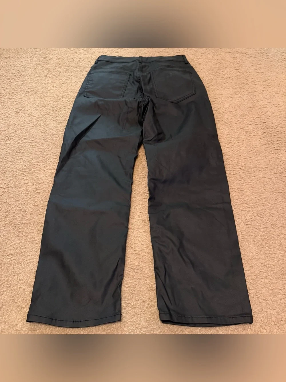 Free People Pacifica Coated Straight Leg Pants Coated Black Size 31 We The Free